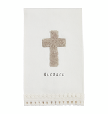 Blessed Crochet Trim Towel