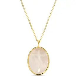 Cross Etched Shell Pendant Necklace