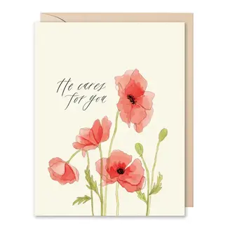 He Cares Christian Sympathy Card