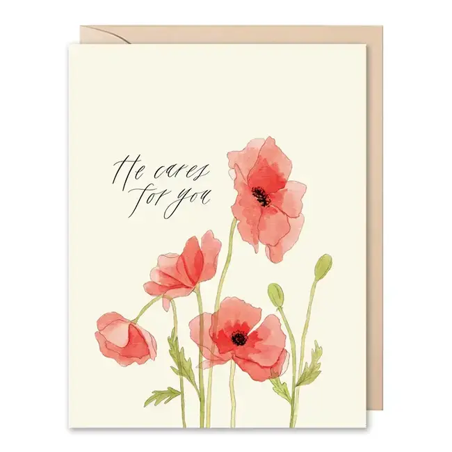 He Cares Christian Sympathy Card