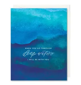 Deep Waters Christian Sympathy Card