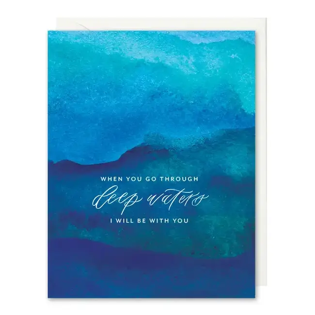 Deep Waters Christian Sympathy Card