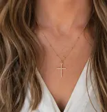Elite Cross Necklace  - Pearl