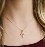 Golden Anniversary Cross Necklace