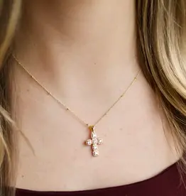 Golden Anniversary Cross Necklace