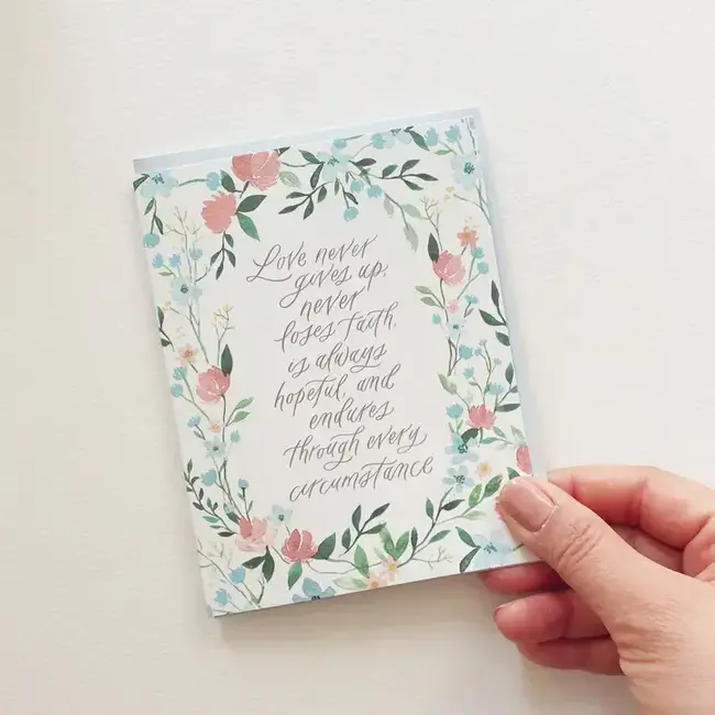 Love Never Gives Up Card