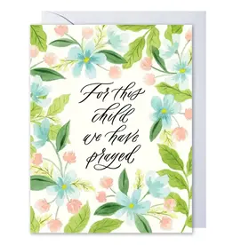 For This Child We Have Prayed Baby Card