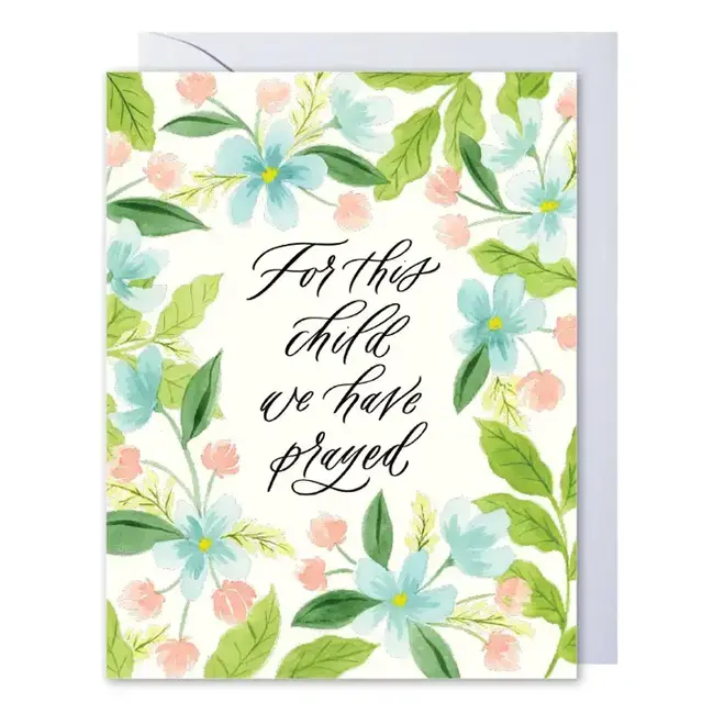 For This Child We Have Prayed Baby Card