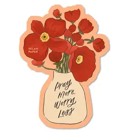Sticker - Pray More, Worry Less