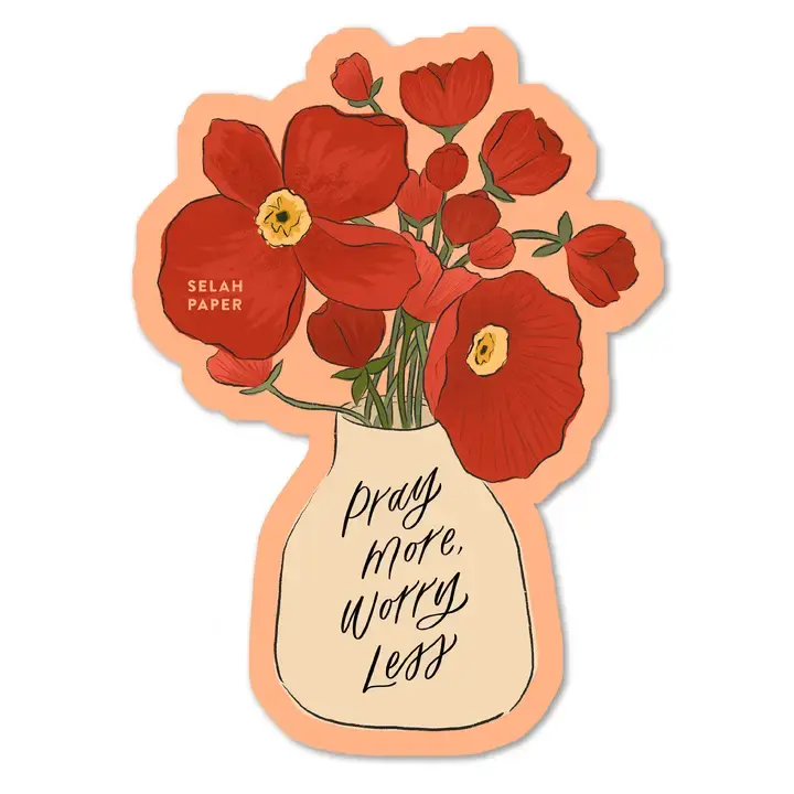 Sticker - Pray More, Worry Less
