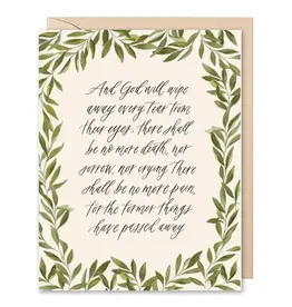 Wipe Every Tear Christian Sympathy Card