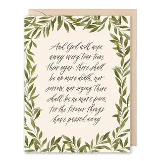 Wipe Every Tear Christian Sympathy Card