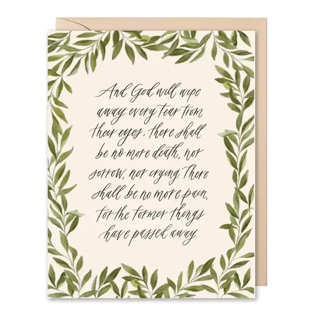 Wipe Every Tear Christian Sympathy Card