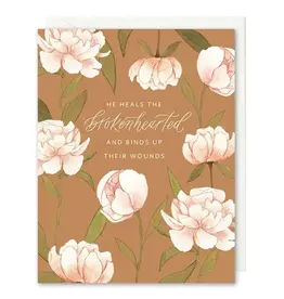 He Heals the Brokenhearted Christian Sympathy Card