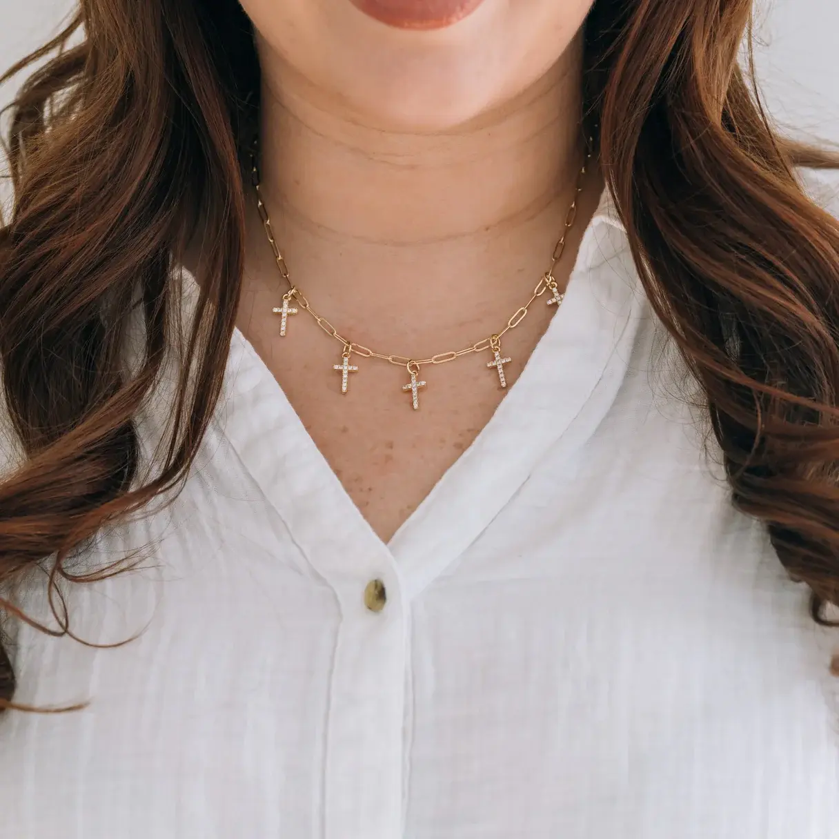 Unity Cross Necklace - Gold