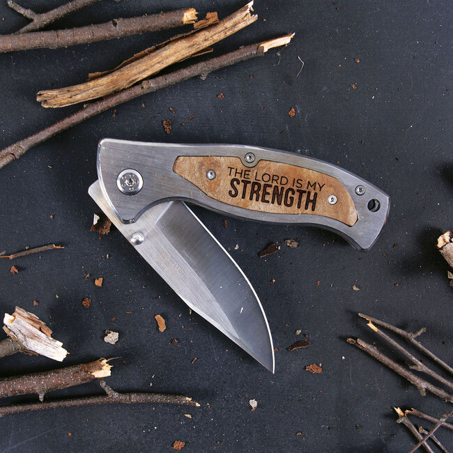 The Lord Is My Strength Pocket Knife