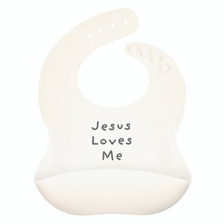 Jesus Loves Me Silicone Bib