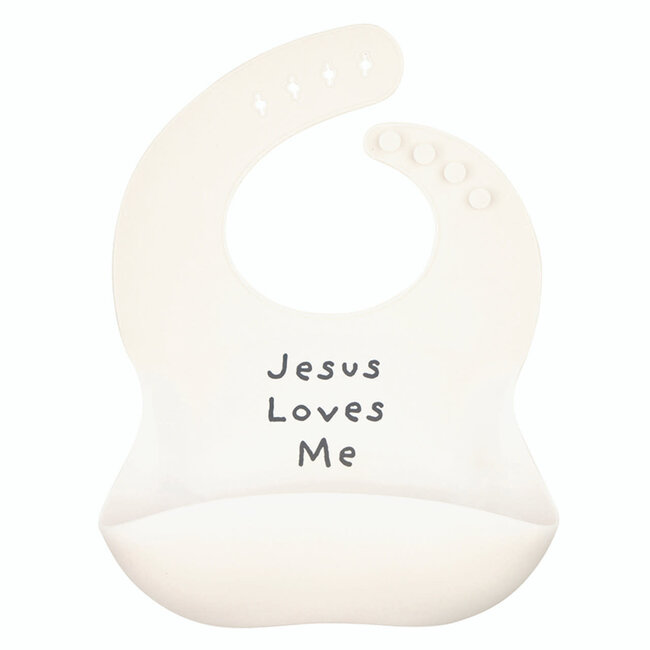 Jesus Loves Me Silicone Bib