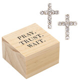 Treasure Box Earrings - Pray. Trust. Wait.