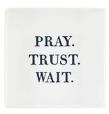 Face to Face Lucite Block - Pray.Trust.Wait.