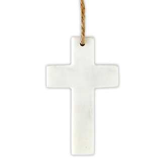 Marble Ornament - Cross