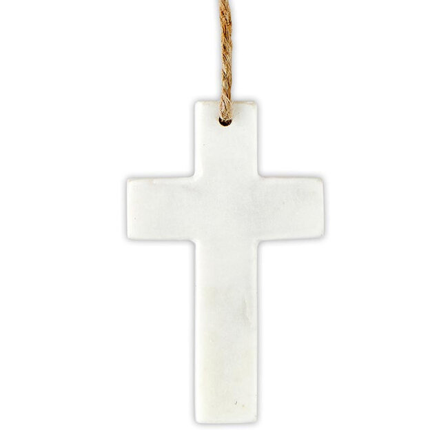 Marble Ornament - Cross