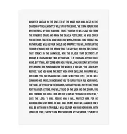 Psalm 91 Art Print 8x10