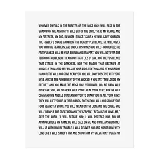 Psalm 91 Art Print 8x10