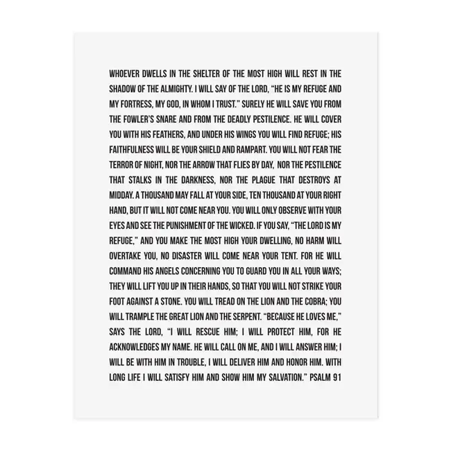 Psalm 91 Art Print 8x10