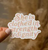 Strength and Dignity Sticker - Blush