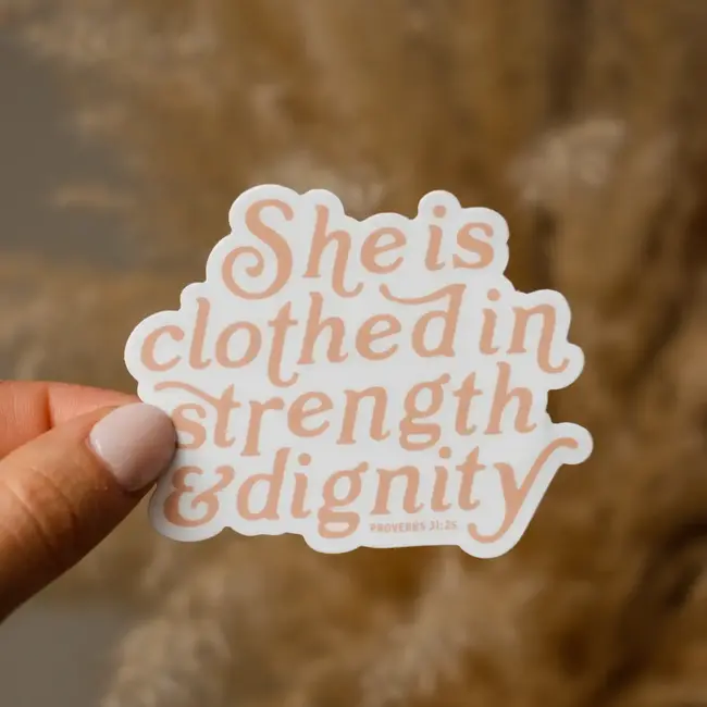 Strength and Dignity Sticker - Blush