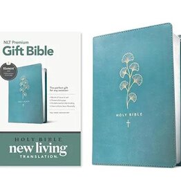Premium Gift Bible NLT, Filament Enabled (LeatherLike, Teal Cross, Red Letter)