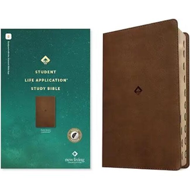 NLT Student Life Application Study Bible, Filament Enabled (LeatherLike, Rustic Brown, Indexed, Red Letter)