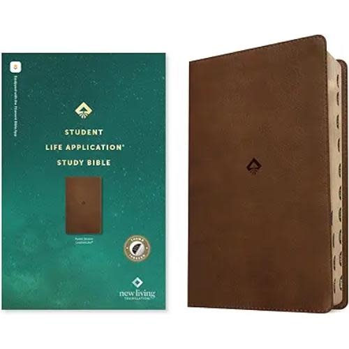 NLT Student Life Application Study Bible, Filament Enabled (LeatherLike, Rustic Brown, Indexed, Red Letter)