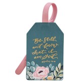 Luggage Tag Teal Be Still Ps. 46:10