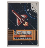 Be Strong and Courageous Blue Space Notebook - Joshua 1:9