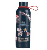 Strong and Courageous Blue Stainless Steel Water Bottle - Joshua 1:9