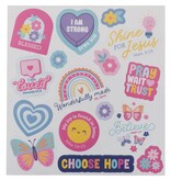 Wonderfully Made Stainless Steel Water Bottle with Stickers - Psalm 139:14