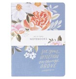 Affection Blue Floral Notebook Set - Colossians 3:2