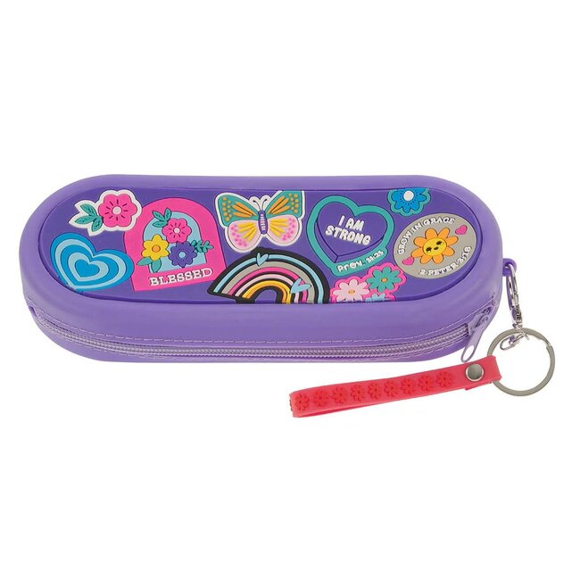 Shine for Jesus Purple Silicone Pencil Case