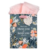 The Lord Bless You Teal Medium Gift Bag - Numbers 6:24