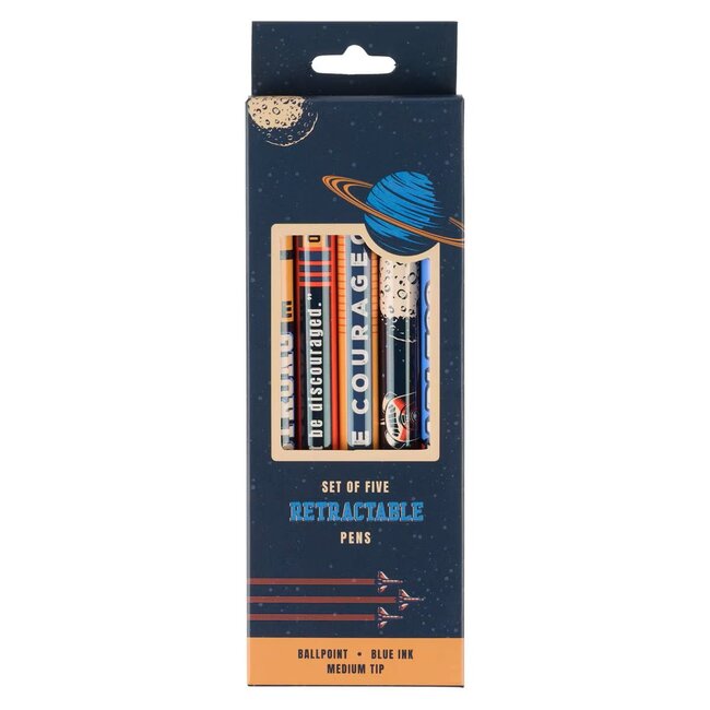 Be Courageous Blue Ink Ballpoint Pen Set - Joshua 1:9