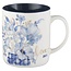 Blue Floral Tile Ceramic Mug -