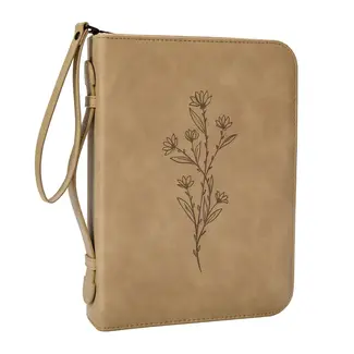 Bible Cover, Bible Case, Book Holder, Floral, Debossed