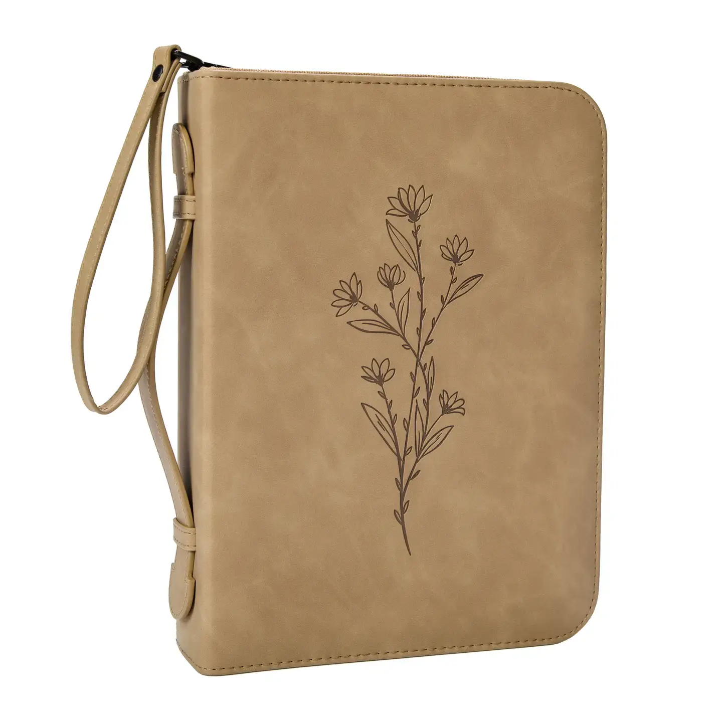 Bible Cover, Bible Case, Book Holder, Floral, Debossed
