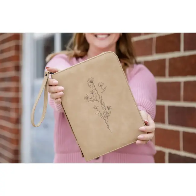Bible Cover, Bible Case, Book Holder, Floral, Debossed