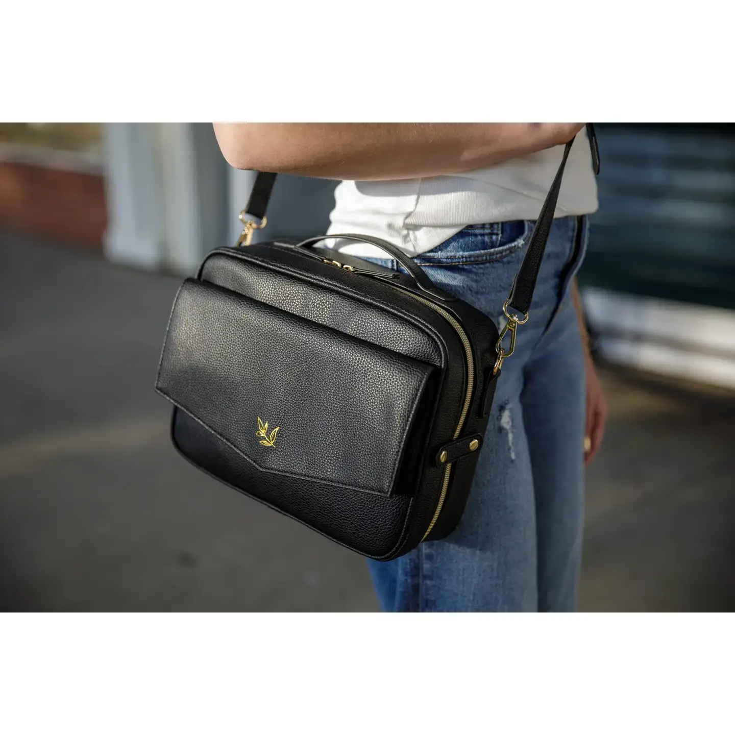 Bible Cover, Bible Bag, Bible Crossbody Bag, Black