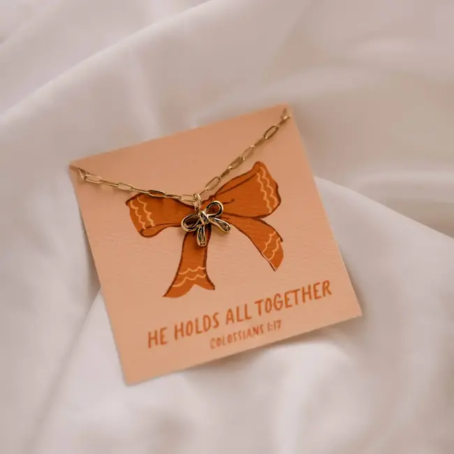 He Holds All Together Charm Necklace