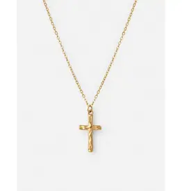 Textured Cross Necklace