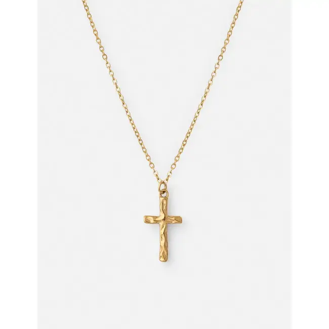 Textured Cross Necklace